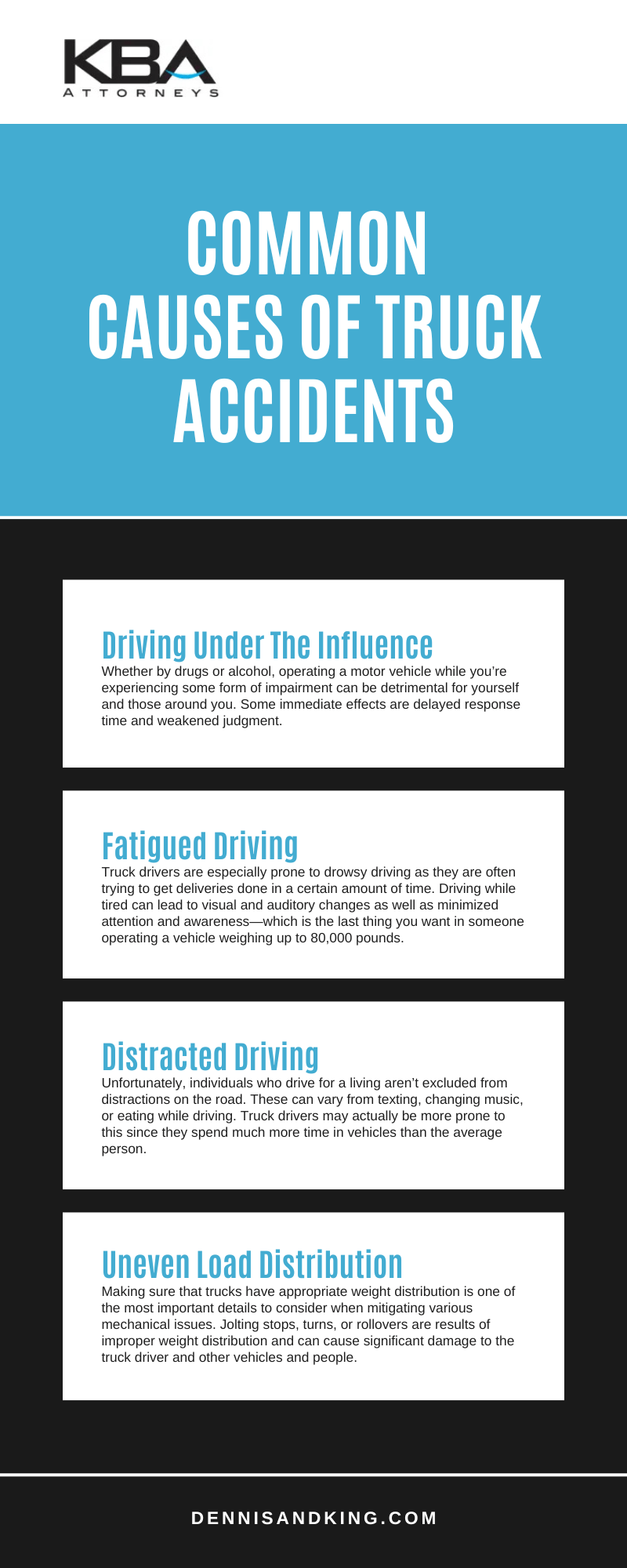 Common Causes Of Truck Accidents Infographic